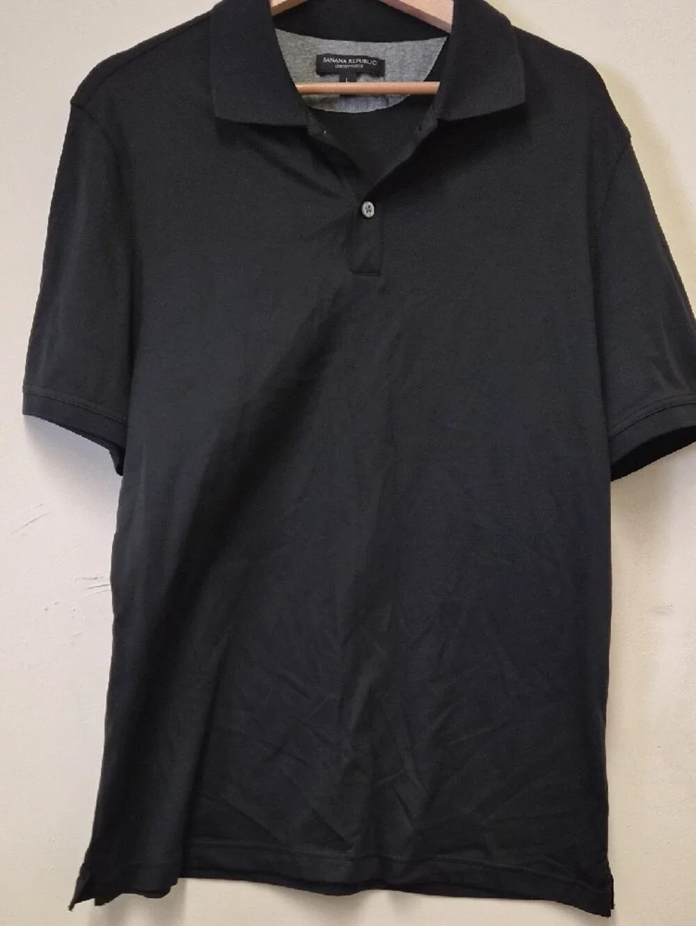 Banana Republic Men’s Black Short-Sleeve Polo Size L